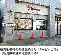 被災地情報の発信を続けた「FMピッカラ」(新潟県中越沖地震被災時)