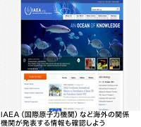 IAEA(国際原子力機関)など海外の関係機関が発表する情報も確認しよう